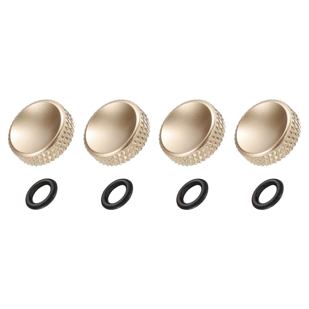 PATIKIL Camera Shutter Button, 4 Pack 12mm Concave Surface Shutter Release Buttons Pure Copper Camera Button for Nikon for Fujifilm for Leica DSLR/SLR, Matte Gold
