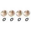 PATIKIL Camera Shutter Button, 4 Pack 12mm Concave Surface Shutter Release Buttons Pure Copper Camera Button for Nikon for Fujifilm for Leica DSLR/SLR, Matte Gold view 1
