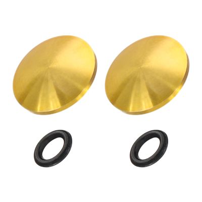 PATIKIL Camera Shutter Button, 2 Pack 10mm Convex Surface Shutter Release Buttons Pure Copper Camera Button for Nikon for Fujifilm for Leica DSLR/SLR, Gold