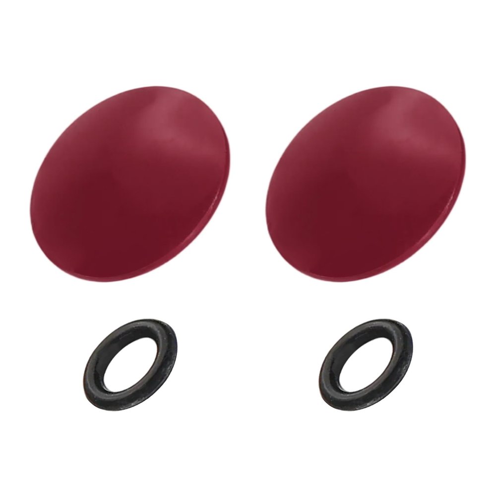 PATIKIL Camera Shutter Button, 2 Pack 10mm Convex Surface Shutter Release Buttons Pure Copper Camera Button for Nikon for Fujifilm for Leica DSLR/SLR, Dark Red