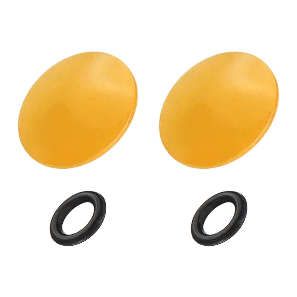 PATIKIL Camera Shutter Button, 2 Pack 10mm Convex Surface Shutter Release Buttons Pure Copper Camera Button for Nikon for Fujifilm for Leica DSLR/SLR, Yellow