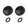 PATIKIL Camera Shutter Button, 2 Pack 12mm Concave Surface Shutter Release Buttons Pure Copper Camera Button for Nikon for Fujifilm for Leica DSLR/SLR, Matte Black view 1