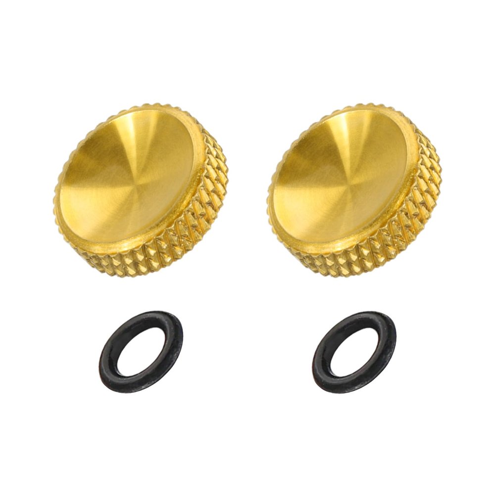 PATIKIL Camera Shutter Button, 2 Pack 12mm Concave Surface Shutter Release Buttons Pure Copper Camera Button for Nikon for Fujifilm for Leica DSLR/SLR, Gold