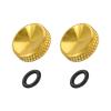 PATIKIL Camera Shutter Button, 2 Pack 12mm Concave Surface Shutter Release Buttons Pure Copper Camera Button for Nikon for Fujifilm for Leica DSLR/SLR, Gold view 1
