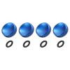 PATIKIL Camera Shutter Button, 4 Pack 12mm Concave Surface Shutter Release Buttons Pure Copper Camera Button for Nikon for Fujifilm for Leica DSLR/SLR, Blue view 1