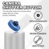 PATIKIL Camera Shutter Button, 4 Pack 12mm Concave Surface Shutter Release Buttons Pure Copper Camera Button for Nikon for Fujifilm for Leica DSLR/SLR, Blue view 4