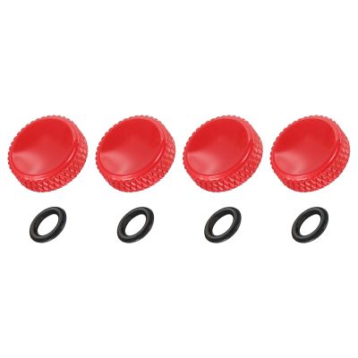 PATIKIL Camera Shutter Button, 4 Pack 12mm Concave Surface Shutter Release Buttons Pure Copper Camera Button for Nikon for Fujifilm for Leica DSLR/SLR, Red