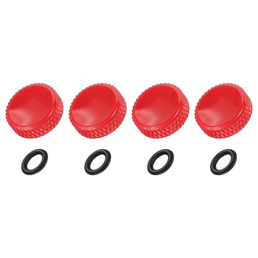 PATIKIL Camera Shutter Button, 4 Pack 12mm Concave Surface Shutter Release Buttons Pure Copper Camera Button for Nikon for Fujifilm for Leica DSLR/SLR, Red