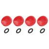 PATIKIL Camera Shutter Button, 4 Pack 12mm Concave Surface Shutter Release Buttons Pure Copper Camera Button for Nikon for Fujifilm for Leica DSLR/SLR, Red view 1