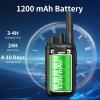 Maycall MC-558 10 Pack Walkie Talkie Long Range Two Way Radio for Adults with Earpieces One Click Frequency Matching Automatic Scanning HD Sound Quality 1200mAh for Cruise Hiking Hunting Skiing view 3