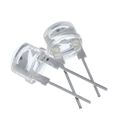 10PCS 8mm Straw Hat LED White 0.5W Ultra Bright F8 LED Diode - 6000-6500K Cool White, 20-22LM, 3.2-3.4V, 120 Wide Angle for DIY Circuits, Decorations (Green)