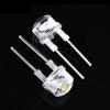 10PCS 8mm Straw Hat LED White 0.5W Ultra Bright F8 LED Diode - 6000-6500K Cool White, 20-22LM, 3.2-3.4V, 120 Wide Angle for DIY Circuits, Decorations (Green) view 3