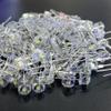 10PCS 8mm Straw Hat LED White 0.5W Ultra Bright F8 LED Diode - 6000-6500K Cool White, 20-22LM, 3.2-3.4V, 120 Wide Angle for DIY Circuits, Decorations (Green) view 4