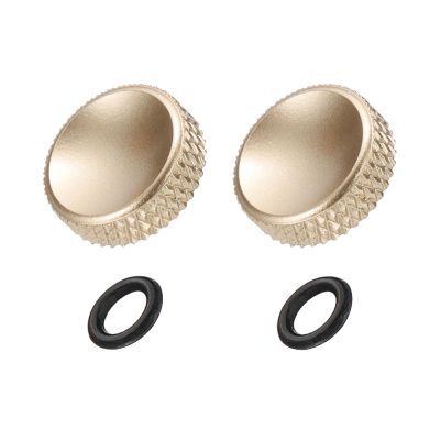 PATIKIL Camera Shutter Button, 2 Pack 12mm Concave Surface Shutter Release Buttons Pure Copper Camera Button for Nikon for Fujifilm for Leica DSLR/SLR, Matte Gold