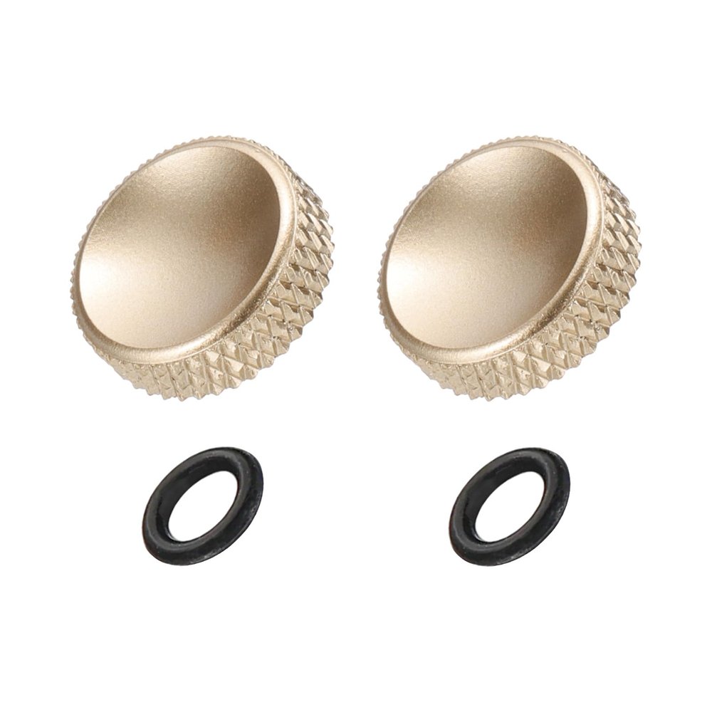 PATIKIL Camera Shutter Button, 2 Pack 12mm Concave Surface Shutter Release Buttons Pure Copper Camera Button for Nikon for Fujifilm for Leica DSLR/SLR, Matte Gold