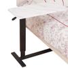 Adjustable Height Standing C Shape Desk, Sofa Side Table with Wooden Marble Texture Mesa and Steel Frame,Multi-Purpose Portable Rolling Laptop Desk (Black 85cm) view 1