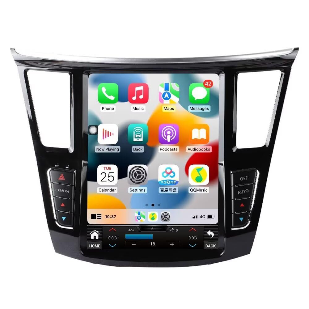 12.1inch Android 14 Car Radio for Infiniti QX60 JX35 2011-2020 Stereo Upgrade Tesla Style Dash IPS Touch Screen Carplay Android Auto GPS Navigation Head Unit Audio Multimedia Player 64GVersion 3