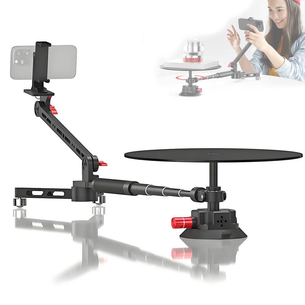 Camera Spinner | Spin Table Platform Surround Photography | 360 Degree Spinner Rotating Camera Slider Video Equipment | Adjustable Shooting Angle | for Photography, Product Shooting