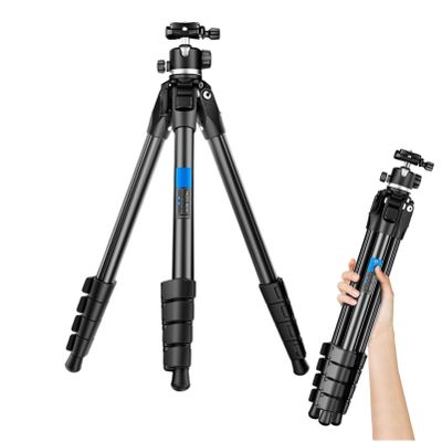 63.4inch Camera Tripod with 360 Panorama Ball Head, Lightweight Travel Outdoor DSLR Tripods, Professional Aluminum Camcorders Video Tripod Stand, Low Angle