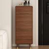 JHDXL Shoe Storage Rack Narrow Shoe Rack, Portable Shoe Cabinet with Doors, Wood Shoe Storage, Shoe Organizer, Ideal for Bedroom, Living Room, Entryway(Brown,40cm/15.7in) view 1