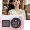 48MP 18X Zoom Underwater Camera with Front Rear Dual Screen, IP68 Rain Proof, for Diving, Students (Roseate) view 3