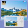 4K Digital Camera, 10X Optical Zoom 64MP Autofocus Vlogging Camera with 3 in HD Screen, 2X Digital Zoom Compact Travel Camera with Flash Retractable Lens, for Photography (White) view 3