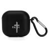 Jesus Christian Faith Cross (5) Headphone Cases Cover for Compatible with Airpod 4 Case with Hanging Buckle Black view 1