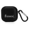 Jesus Blessed Nail Cross Headphone Cases Cover for Compatible with Airpod 4 Case with Hanging Buckle Black view 1