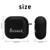 Jesus Blessed Nail Cross Headphone Cases Cover for Compatible with Airpod 4 Case with Hanging Buckle Black view 2