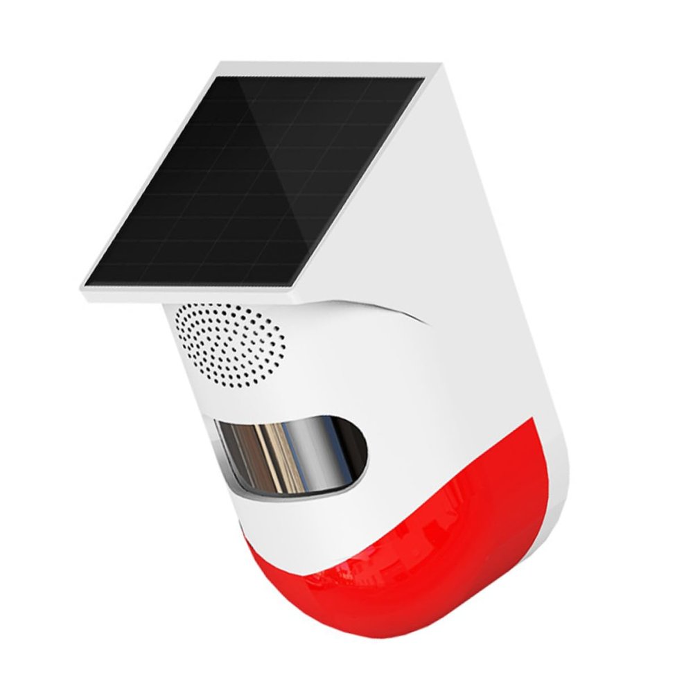 Artibetter Infrared Solar Infrared Alarm Driveway Alarm Solar-Powered Outdoor Home Security Automatic Charging Loud Speaker