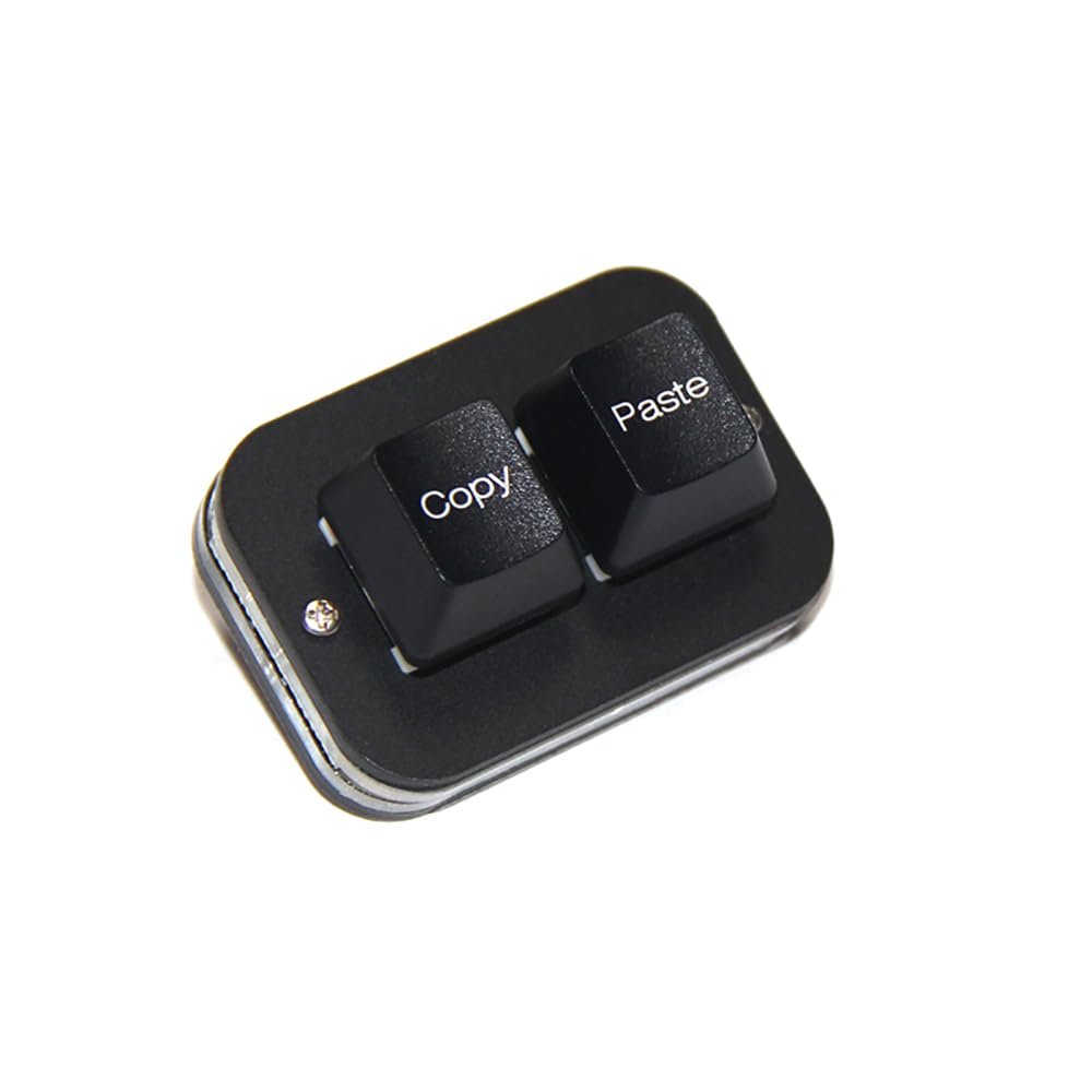 Ukrmon 2-Key Keypad Copy and Paste OSU Mini programmable Macro Keyboard Hot Swap Game Keyboards USB Wired Mechanical Keyboard Black Switch