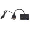 Akozon VGA to VGA High Definition Multimedia Interface Splitter, Display Adapter for Computer Accessories, Support, XGA, SVGA, SXGA, UGA, Audio Output, Powered by USB (Black) view 2