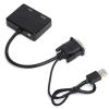 Akozon VGA to VGA High Definition Multimedia Interface Splitter, Display Adapter for Computer Accessories, Support, XGA, SVGA, SXGA, UGA, Audio Output, Powered by USB (Black) view 3