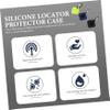 Uonlytech 3pcs Silicone Protective Case for Tile Mate Shockproof Scratch Keychain Cover Easy to Install Lightweight Design for Wallets Keys and Bags view 3