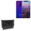 BoxWave Case Compatible with Umidigi Z2 Special Edition - Elite Leather Messenger Pouch, Synthetic Leather Cover Case Envelope Design - Jet Black view 1