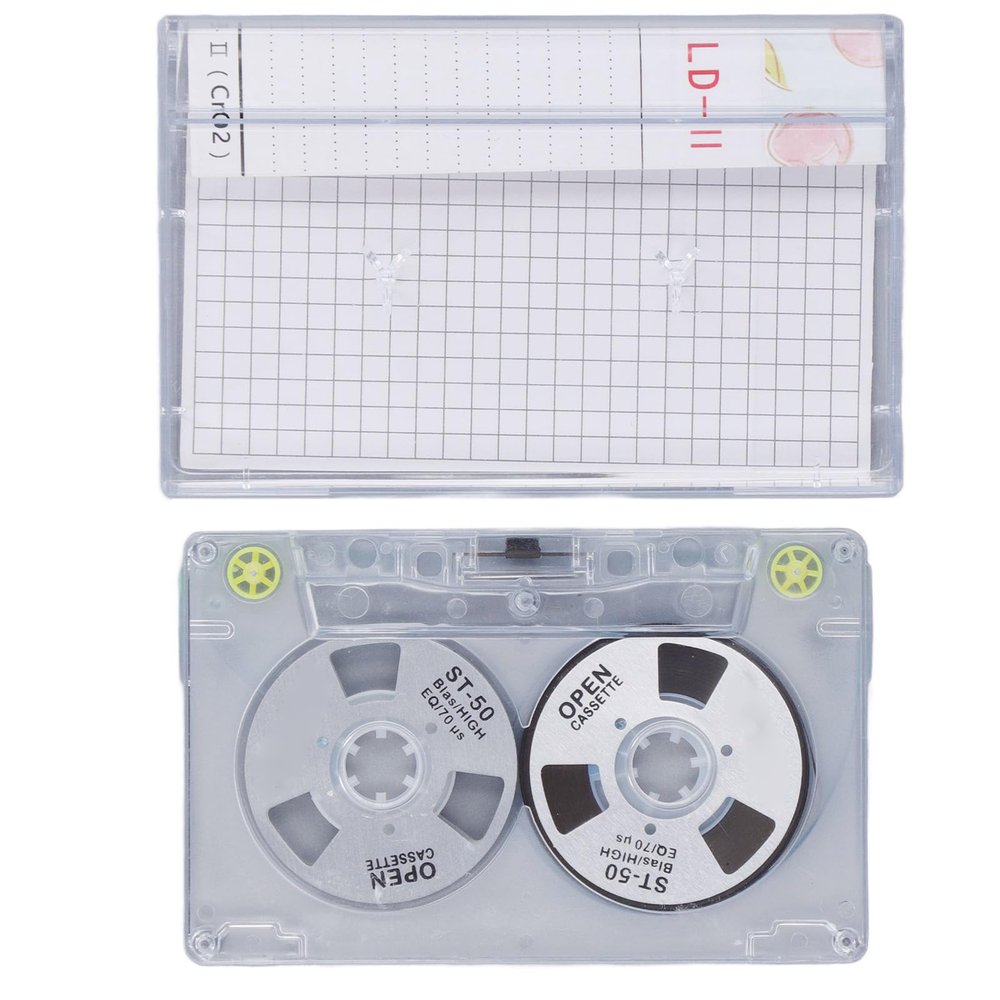 DIY Music Blank Cassette Tape, 46min Recording Time, Low Noise, High Output, Sturdy PC and Aluminum Alloy Material, Reel to Reel Cassettes Tape for Full Length Albums Recording (YedaHcy9yg6U-12)