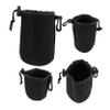 balacoo 4-Pack Waterproof Neoprene Camera Lens Pouch for DSLR Mirrorless Cameras Sturdy Lens Protector Bags Drawstring Compatible view 1