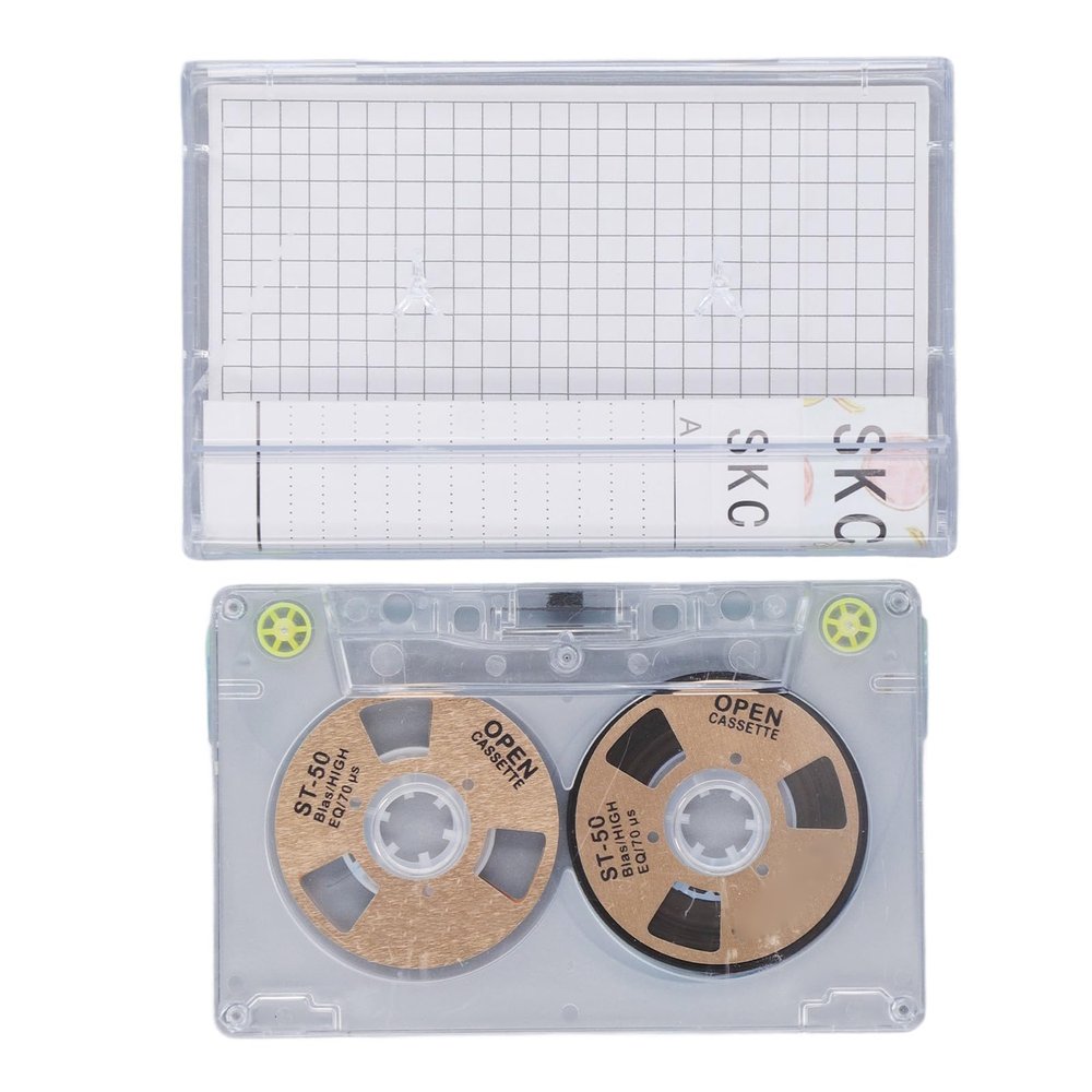 DIY Music Blank Cassette Tape, 46min Recording Time, Low Noise, High Output, Sturdy PC and Aluminum Alloy Material, Reel to Reel Cassettes Tape for Full Length Albums Recording (YedaHcy9yg6U-13)