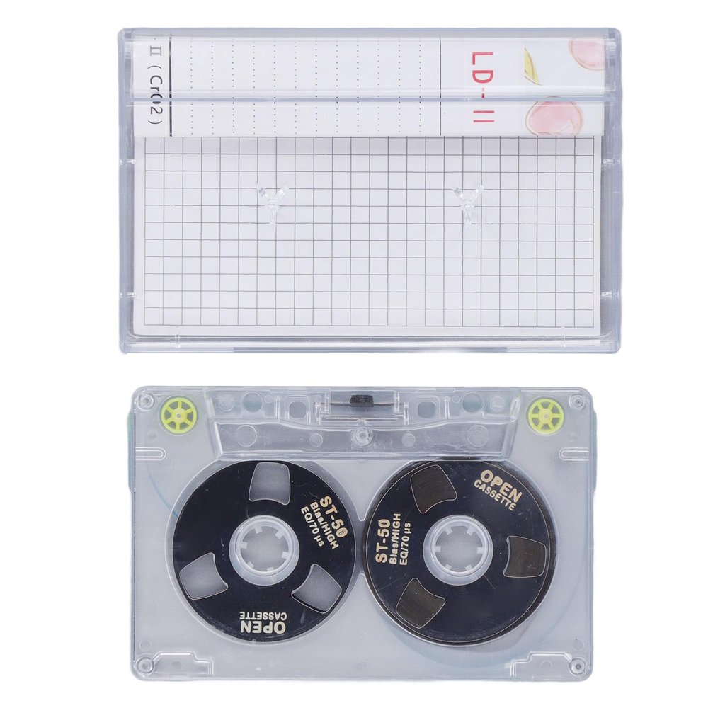 DIY Music Blank Cassette Tape, 46min Recording Time, Low Noise, High Output, Sturdy PC and Aluminum Alloy Material, Reel to Reel Cassettes Tape for Full Length Albums Recording (YedaHcy9yg6U-11)