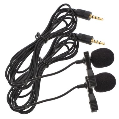 EPIGEIST 2pcs Lavalier Microphone High Sensitivity Clip Mic for Recording Interviews Compatible Computers and Cameras Design for Versatile Use