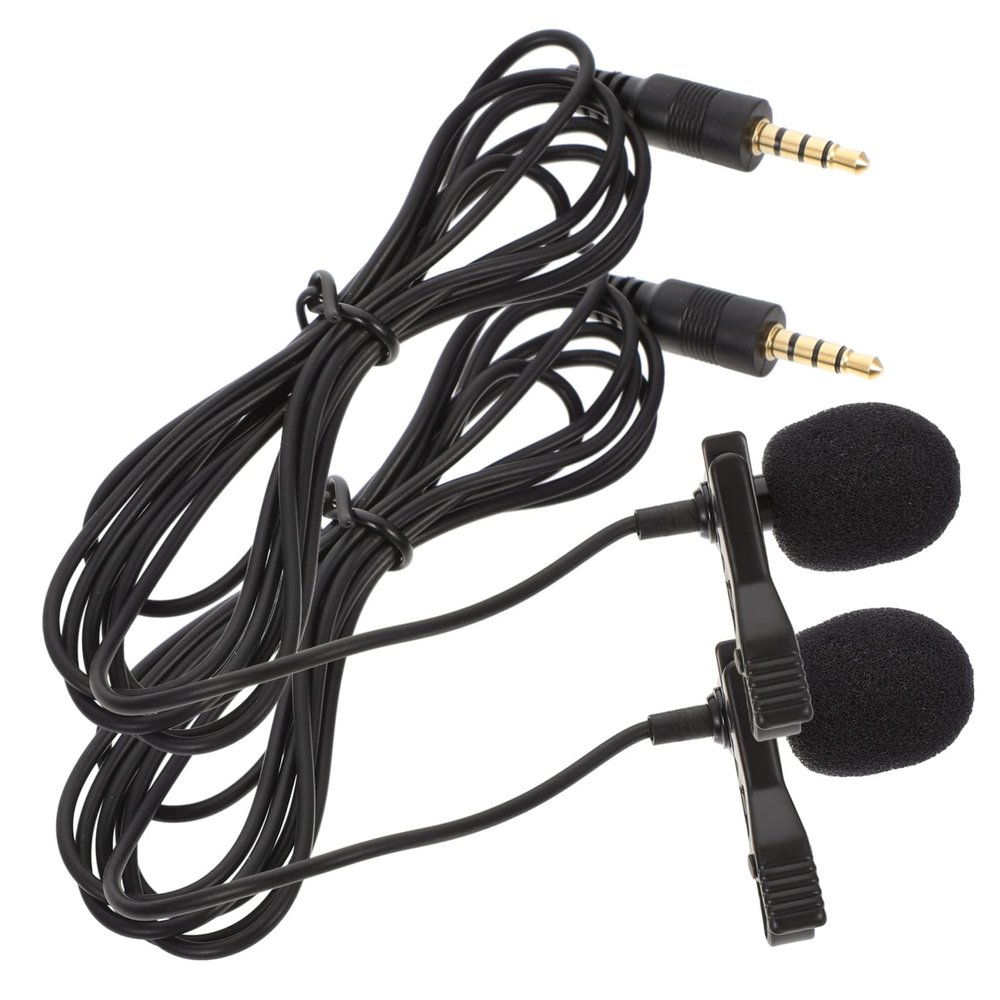 EPIGEIST 2pcs Lavalier Microphone High Sensitivity Clip Mic for Recording Interviews Compatible Computers and Cameras Design for Versatile Use