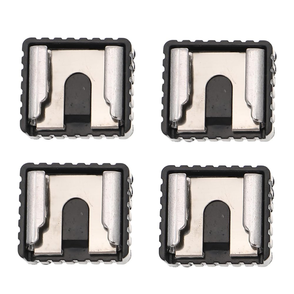 Lurrose 4pcs Hot Shoe Mount Adapter Thread Easy Install Light Stand Umbrella Holder for Camera Light and Monitor