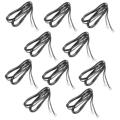 DIYEAH 10pcs Telephone Line Landline Cord High Fidelity No Crosstalk Connecting Wire for Phone Home Telephone Accessories