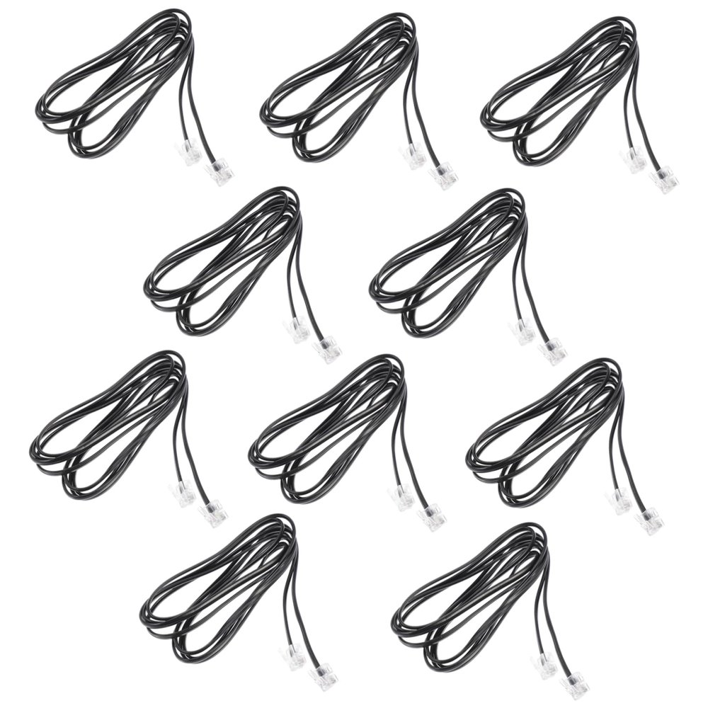 DIYEAH 10pcs Telephone Line Landline Cord High Fidelity No Crosstalk Connecting Wire for Phone Home Telephone Accessories