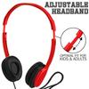 Maeline Bulk Headphones with Microphone, 10 Pack Multicolor Wired On-Ear Headsets  3.5mm Jack, Leatherette Cushions, Adjustable Headband  for Classrooms, Libraries, Remote Learning, Office view 2