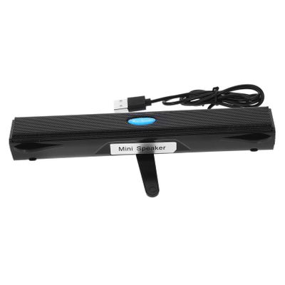 ARTIBETTER USB Soundbar Speaker for Laptops and Mini Stereo with Surround Sound Lightweight Design for Gaming and Multimedia Use Black