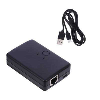 NUOBESTY Mini Ethernet Splitter Hub 2 Ports for Dual Connection Portable Auto Selector for Networking