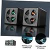 Angoily 2pcs Subwoofer for Desktop Wired Computer Speaker Stereo Sound RGB Lighting view 2