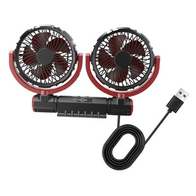 TEHAUX Usb Adjustable Car Cooling Fan Compact Vehicle Fan for Interior Use Rotation Lightweight Quiet for Stuffy Car Rides