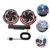 TEHAUX Usb Adjustable Car Cooling Fan Compact Vehicle Fan for Interior Use Rotation Lightweight Quiet for Stuffy Car Rides view 3